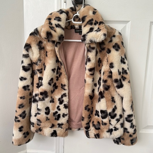 Catherine Malandrino XS leopard print fuzzy fur jacket. - Picture 1 of 3